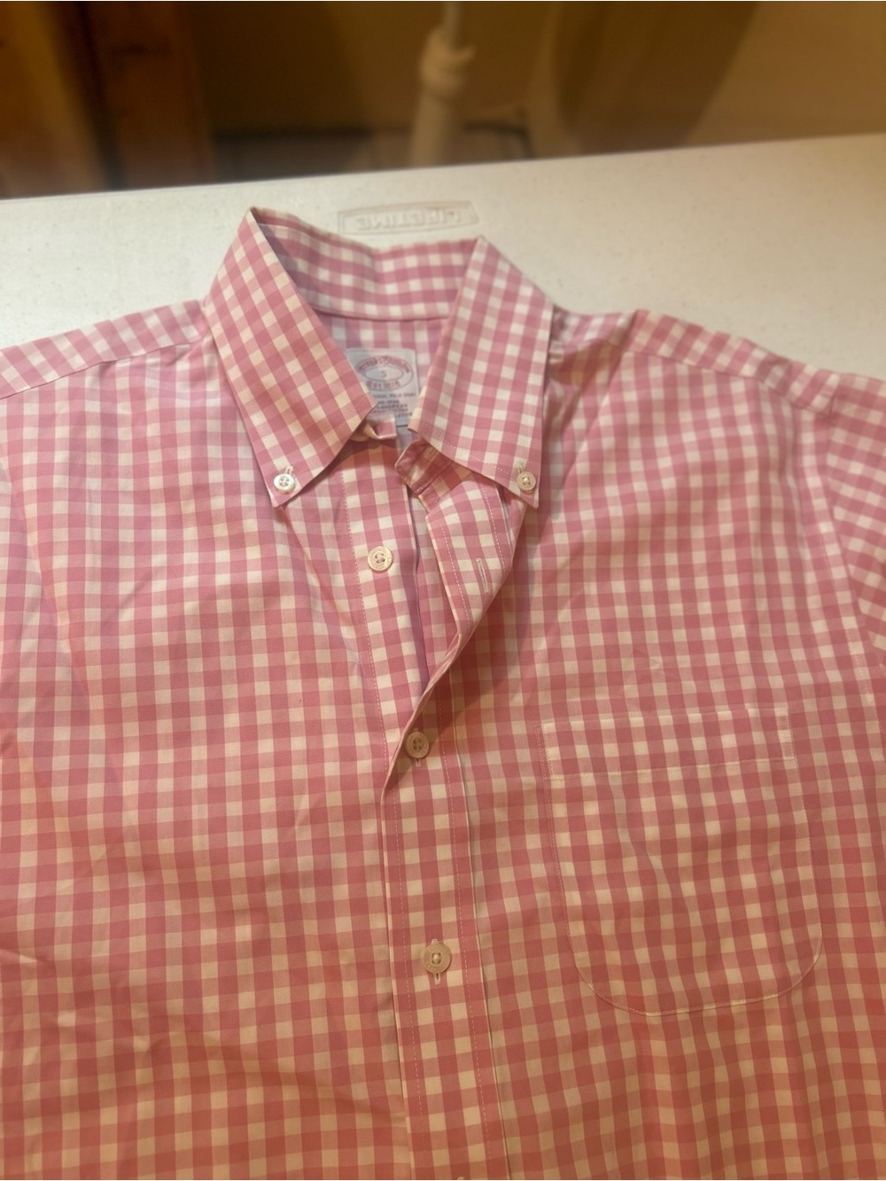 Brooks Brothers Pink Gingham Button-Down Shirt